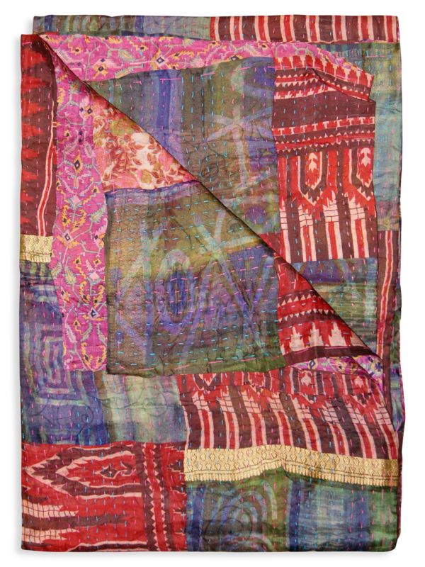 TAJ HOTEL Taj Hotel Kantha Silk Throw